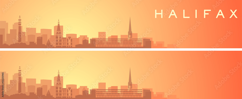 Halifax UK Beautiful Skyline Scenery Banner