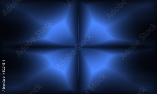 3d geometric blue abstract background with futuristic glowing shapes. Vector illustration