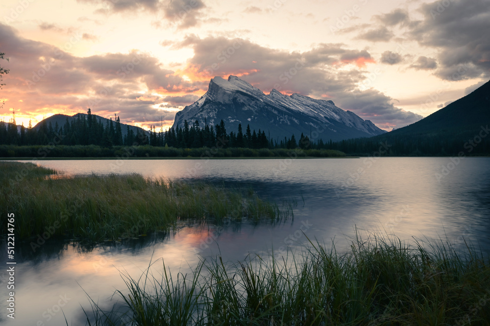 sunset in the mountains