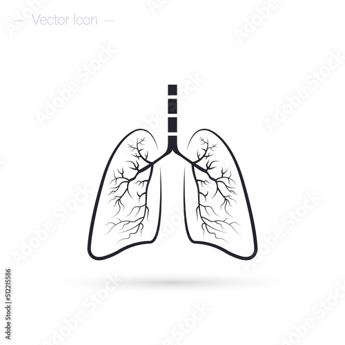 lungs line icon. Health concept. Isolated vector illustration