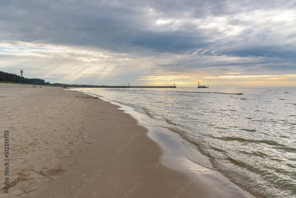 custom made wallpaper toronto digitalBeach in Leba on cloudy afternoon