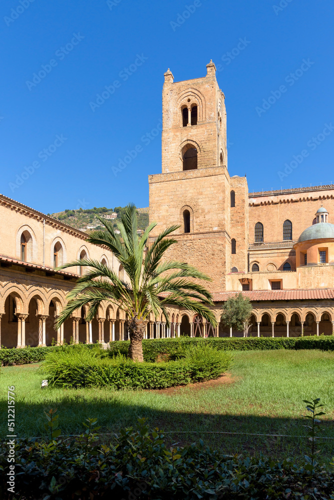Cloister tower at the Monreale Abbey