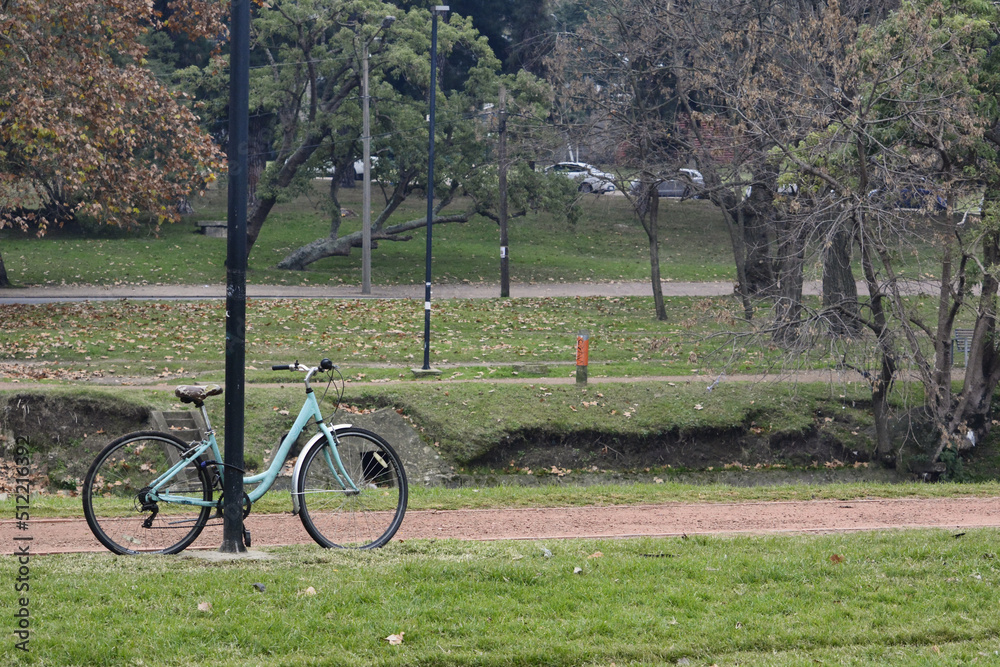bike, doing exercise in an open park, January 10, 2022	