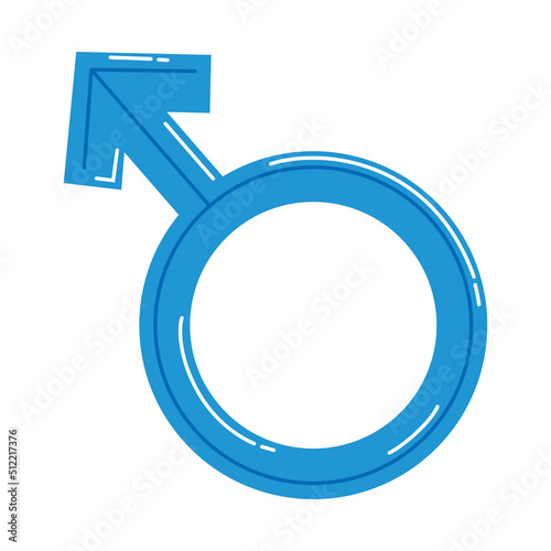 male gender symbol blue