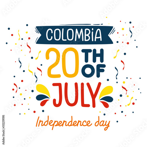 colombia independence day card