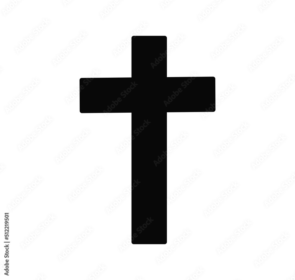 a cross on a white background, a sign of Christians