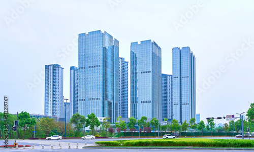 High-rise buildings in Chengdu Financial City, China