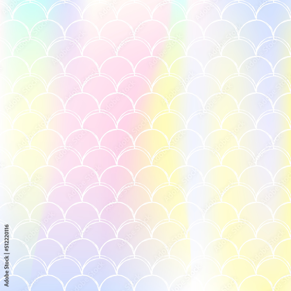 Holographic mermaid background with gradient scales. Holographic mermaid background with gradient scales.