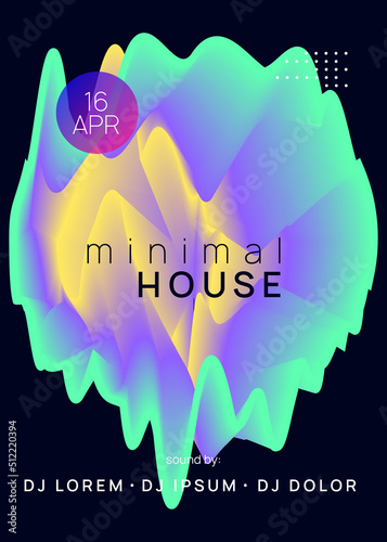 Music Event. Trendy Art For Cover. Trance And Concert Shape. Coo