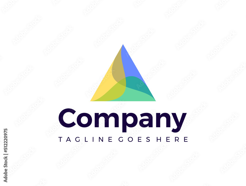 Modern geometric abstract triangle branding logo identity vector isolated Modern geometric abstract triangle branding logo identity vector isolated