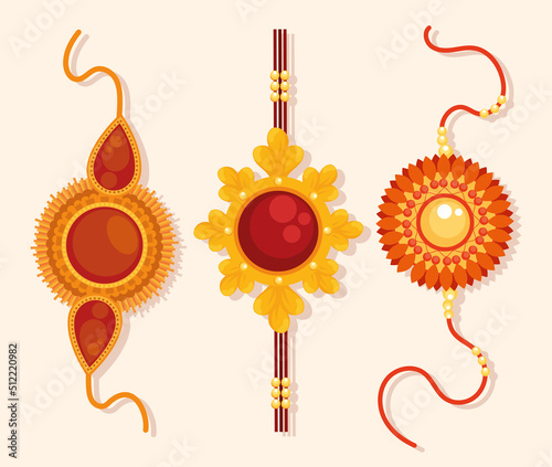 three wristbands raksha bandhan