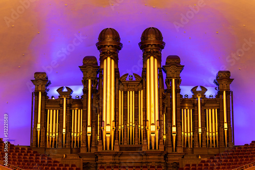 Historic Pipe Organ at the Tabernacle on Temple Square at the Salt Lake Temple