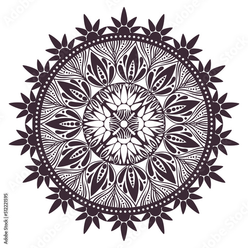 monochrome mandala style ethnicity