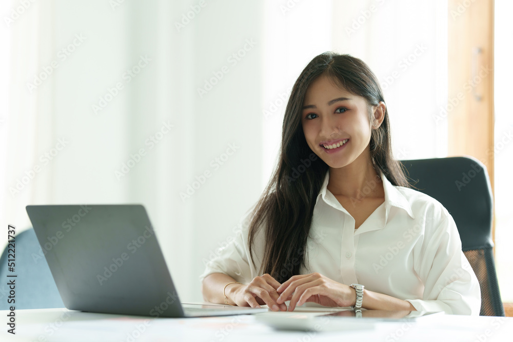 Business Finance audit tax Concept. Portrait of Asian business woman analytics about marketing plan of this years. Business Finance audit tax Concept. Portrait of Asian business woman analytics about marketing plan of this years.