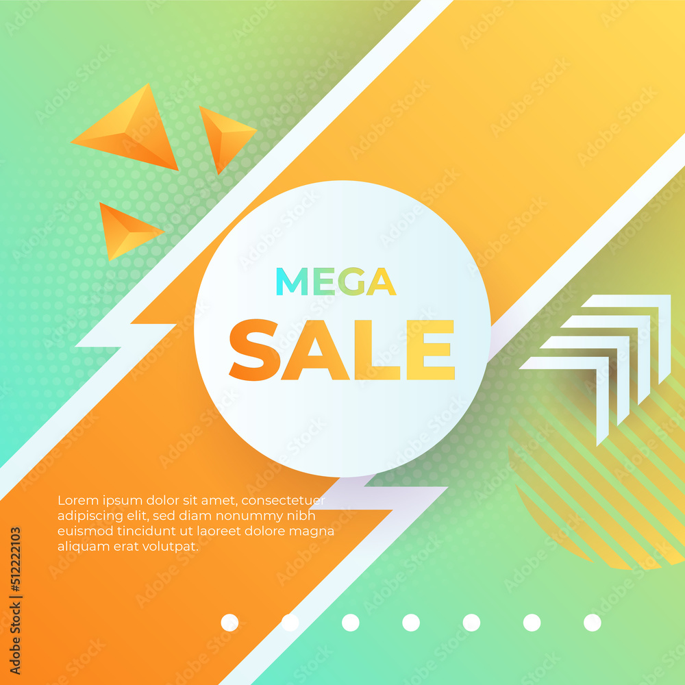 Editable minimal square banner template. Green and orange background color with stripe line shape. Suitable for social media post and web internet ads. Vector illustration with photo college Editable minimal square banner template. Green and orange background color with stripe line shape. Suitable for social media post and web internet ads. Vector illustration with photo college