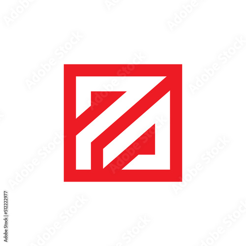 Initial letter PA logo icon design template elements, geometric monogram logo