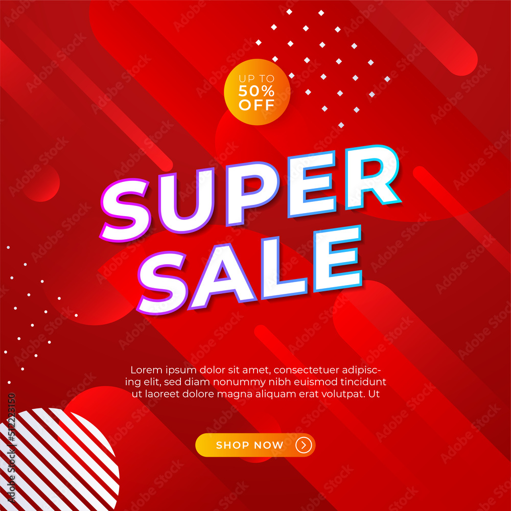 Vector Illustration Promotion Big Super Sale Banner. Discount Design For Newsletter, Poster, Social Media Template, Ads, Black Friday, Special Offer, Summer Sale, Spring Sale, Online Shopping, And Web Vector Illustration Promotion Big Super Sale Banner. Discount Design For Newsletter, Poster, Social Media Template, Ads, Black Friday, Special Offer, Summer Sale, Spring Sale, Online Shopping, And Web
