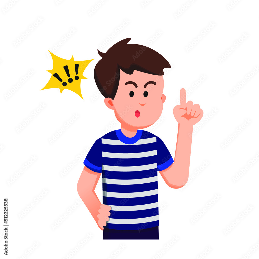 a cute boy with a gesture like giving a warning a cute boy with a gesture like giving a warning