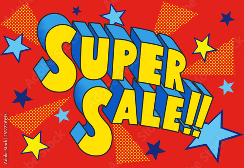 SUPERSALE ポップ（黄X赤） photo
