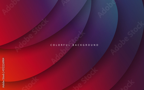 Abstract blue red gradient overlap layer background