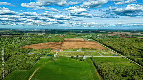 View of Rural Wisconsin in Late spring