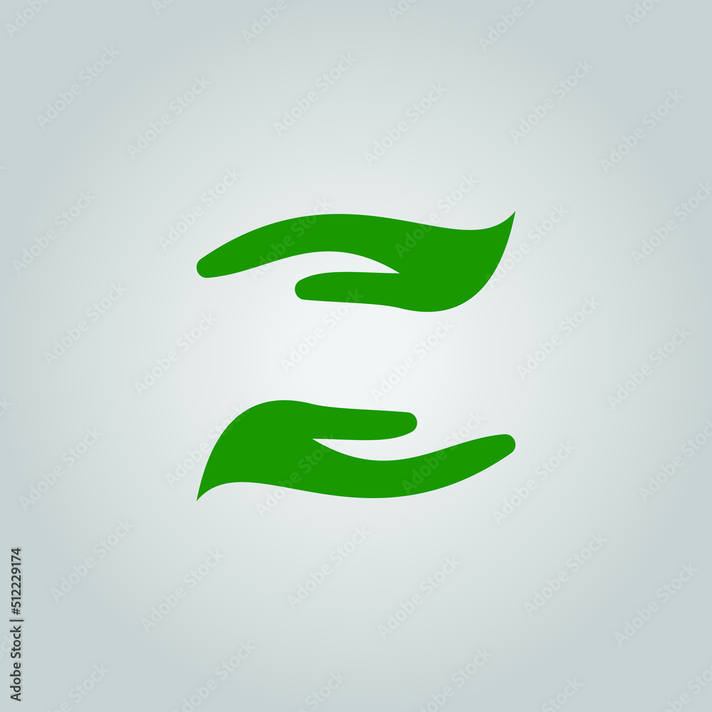 healthcare logo illustration leaf icon minimal simple design
