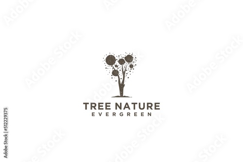 Joshua Tree nature silhouette logo design flowers desert icon