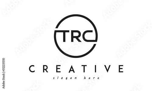 initial BRC three letter logo circle black design