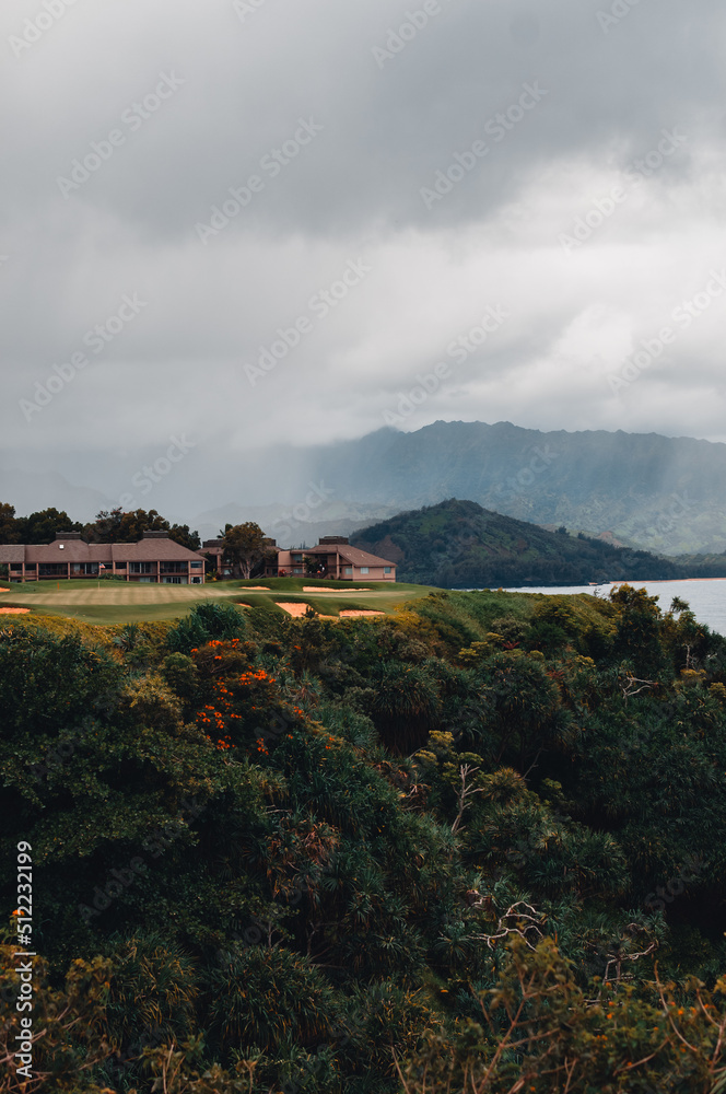 Fototapeta premium clouds over the river