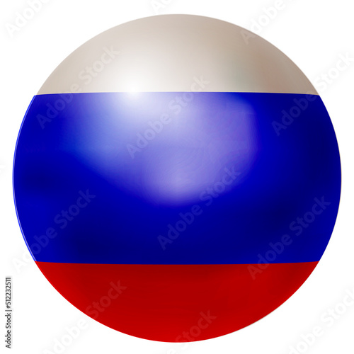 ロシア　 国旗　球　アイコン