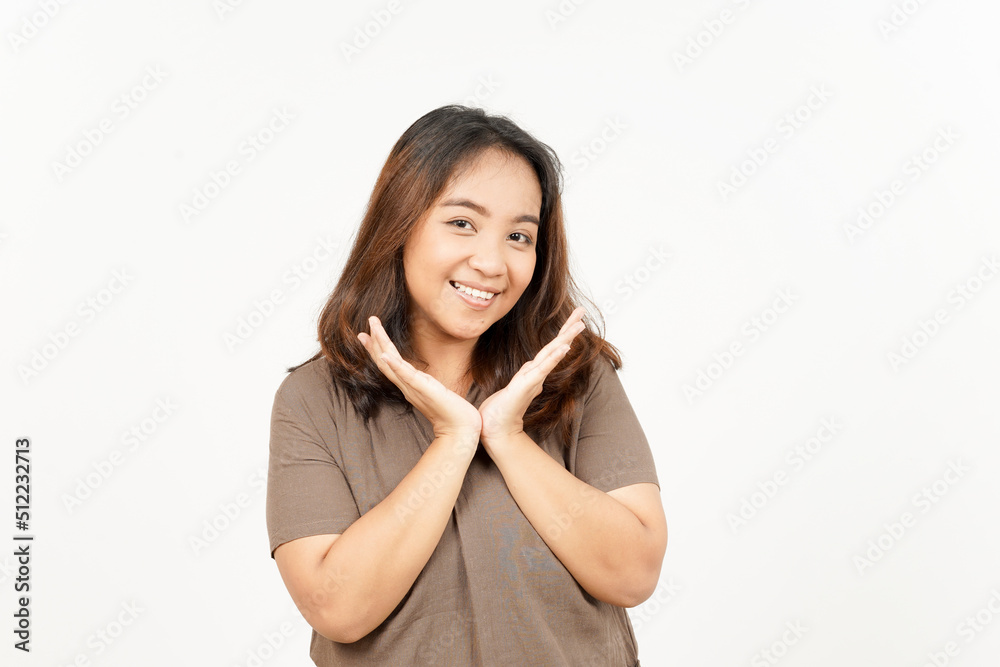 Smiling and looking to camera of Beautiful Asian Woman Isolated On White Background Smiling and looking to camera of Beautiful Asian Woman Isolated On White Background