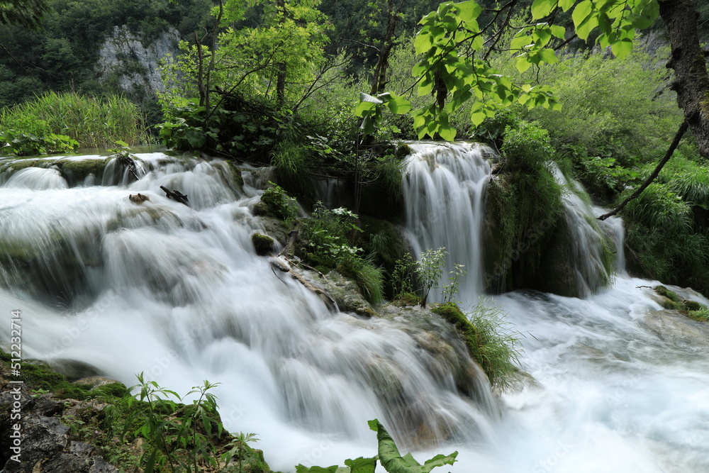 waterfall in the mountains waterfall in the mountains