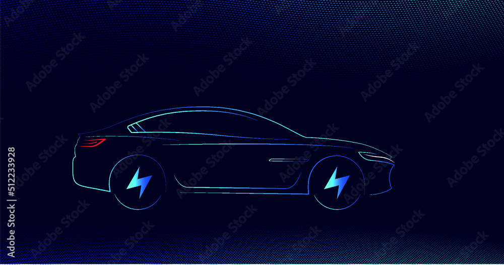 Vector minimalist new energy vehicle charging station poster background