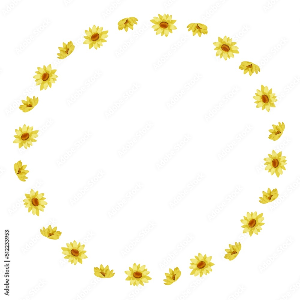 黄色い花のフレーム