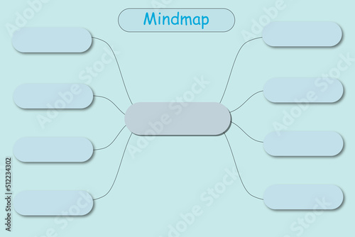 mind map template  style for business infographics presentation background