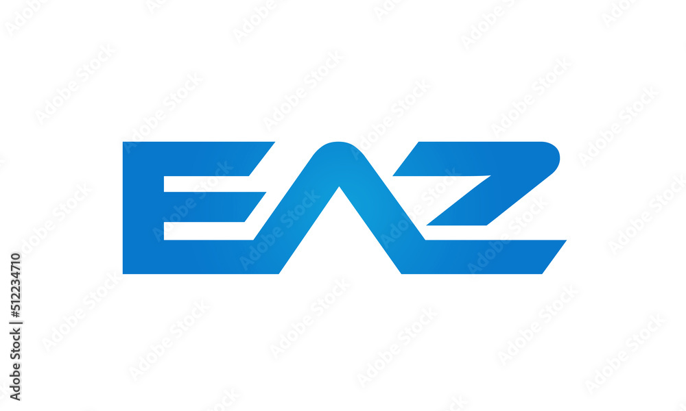 Connected EAZ Letters logo Design Linked Chain logo Concept Connected EAZ Letters logo Design Linked Chain logo Concept