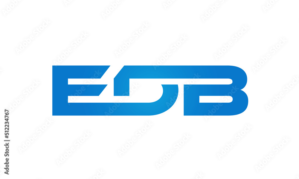 Connected EDB Letters logo Design Linked Chain logo Concept Connected EDB Letters logo Design Linked Chain logo Concept