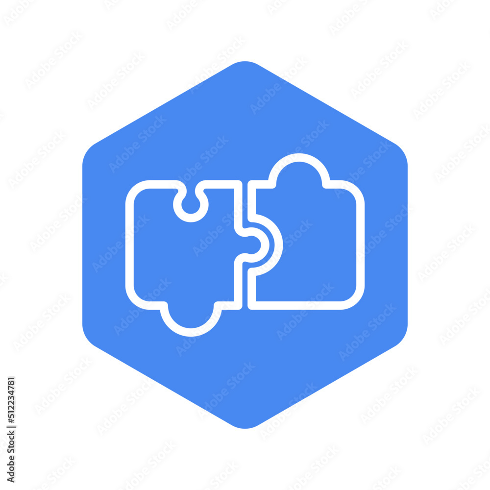 Blank jigsaw puzzle game outline flat icon design Blank jigsaw puzzle game outline flat icon design