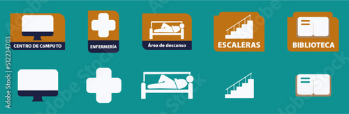 Señalética Escuela, Iconos Para Señales, Vectores de Señales Para Escuela