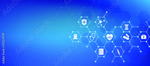 Vector medical industry icon background