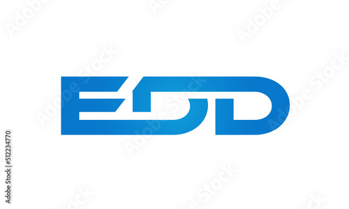Connected EDD Letters logo Design Linked Chain logo Concept	