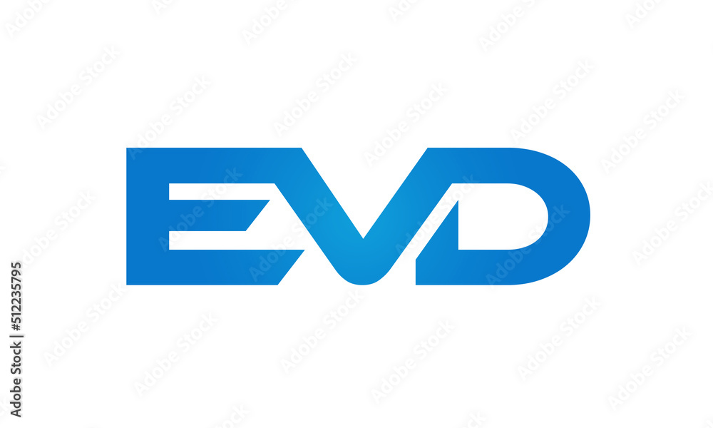 Connected EVD Letters logo Design Linked Chain logo Concept Connected EVD Letters logo Design Linked Chain logo Concept