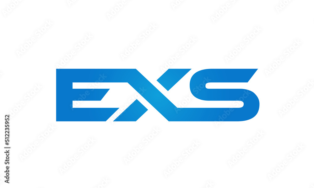 Connected EXS Letters logo Design Linked Chain logo Concept Connected EXS Letters logo Design Linked Chain logo Concept
