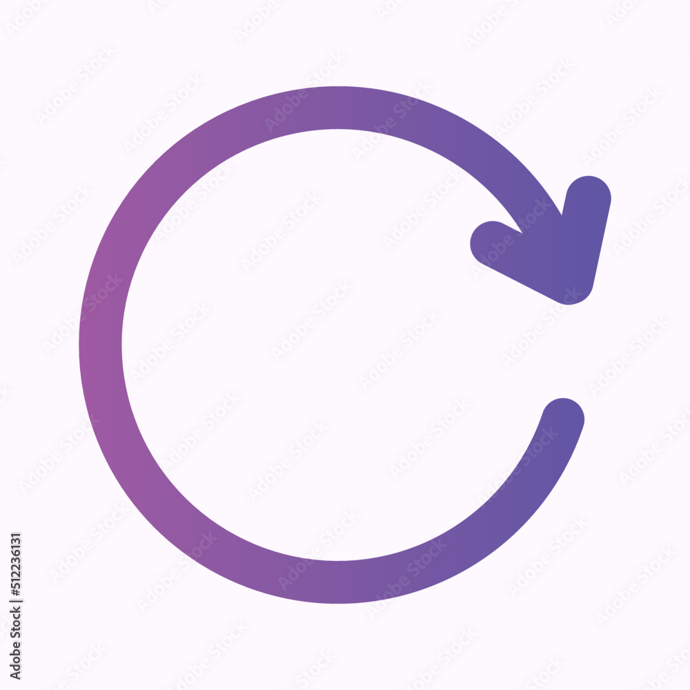 Gradient refresh outline flat icon Gradient refresh outline flat icon