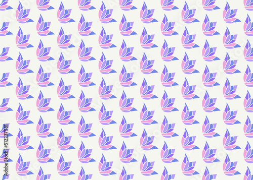 Purple floral seamless pattern background. Simple shapes for print, fabric, wrapping paper, packaging, product design, and wallpaper. Vector  Illustration 