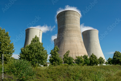 Nuclear power plant. Cooling towers. Nuclear power station. Mochovce. Slovakia.