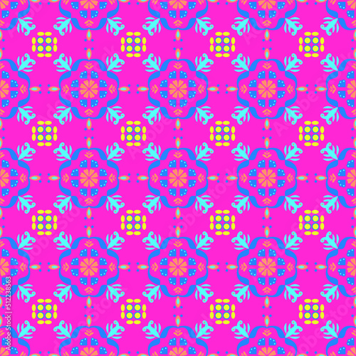 Seamless Background Retro Aboriginal Nature Damask Pattern Art