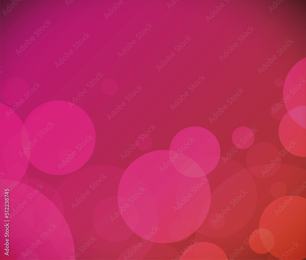Beautiful pink and orange background with bokeh, Vector illustration