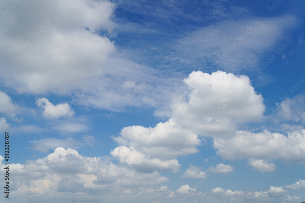 White clouds are floating in the blue sky White clouds are floating in the blue sky