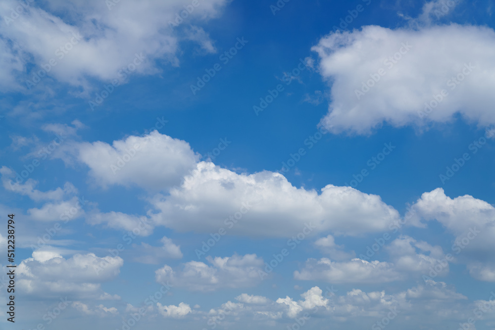 White clouds are floating in the blue sky White clouds are floating in the blue sky
